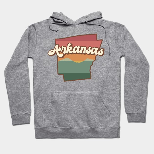 Arkansas Retro Hoodie by SunburstGeo